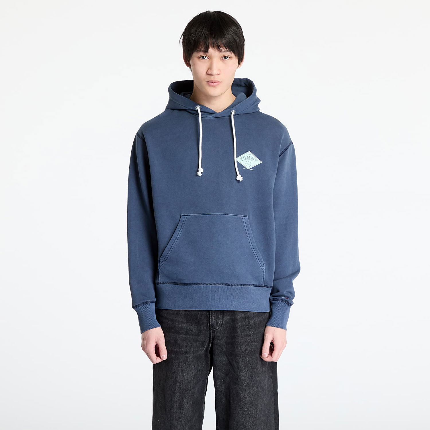 Sweatshirt Tommy Hilfiger Tommy Jeans Relaxed Varsity Graphic Hoodie Blå | DM0DM20840 C1G, 0