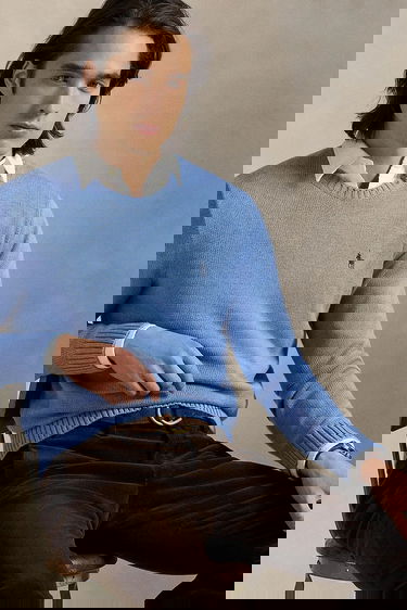 Sweater Polo by Ralph Lauren Polo Ralph Lauren Cotton Crewneck Sweater Blå | 710810846, 4