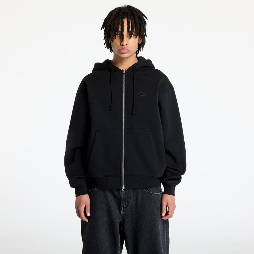 Sweatshirt Dime DIME Cursive Zip Hoodie Sort | DIMESP2549BLK