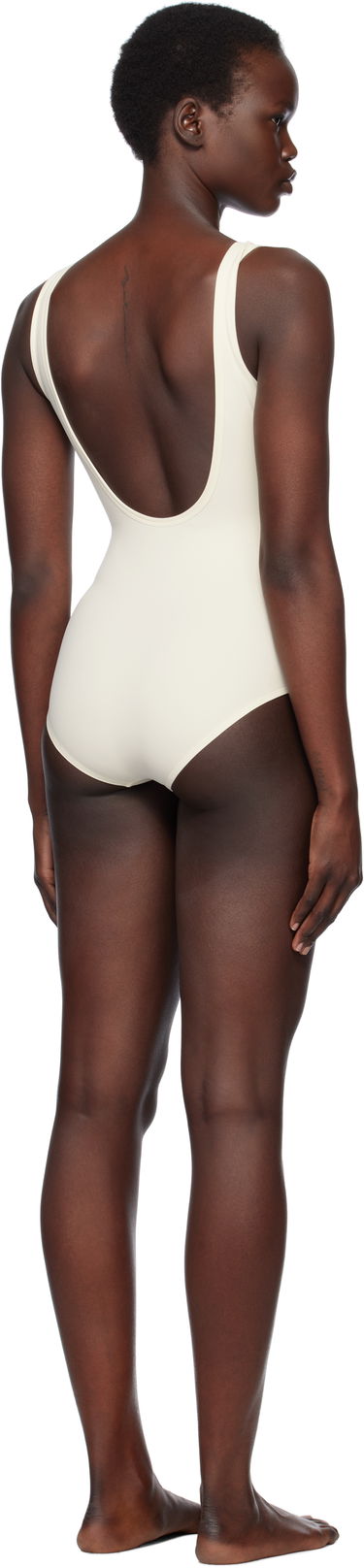 Badetøj Jil Sander Scoop Neck Swimsuit Hvid | J40SD0104_J20011, 2