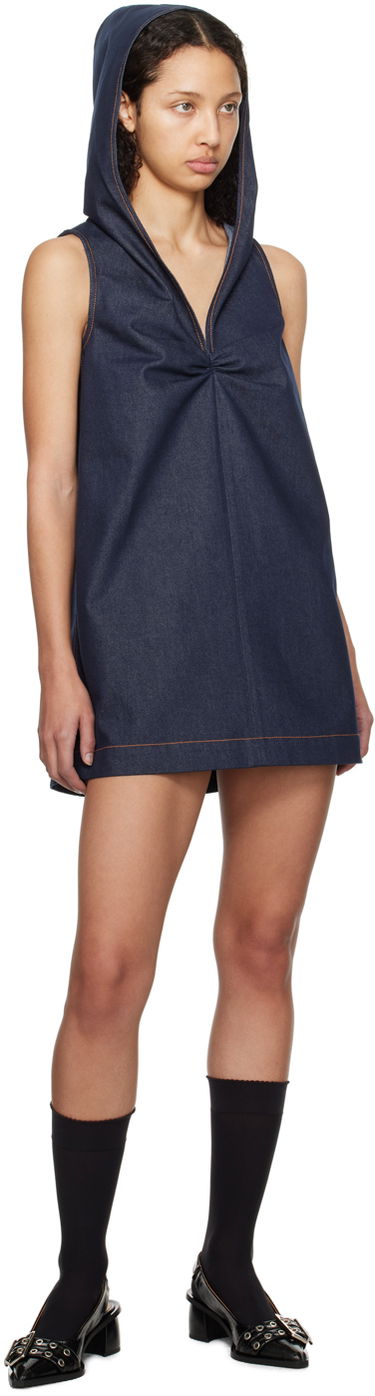 Kjole We11done We11done Denim Mini Dress Mørkeblå | WD-OP0-24-164-W-NV, 3
