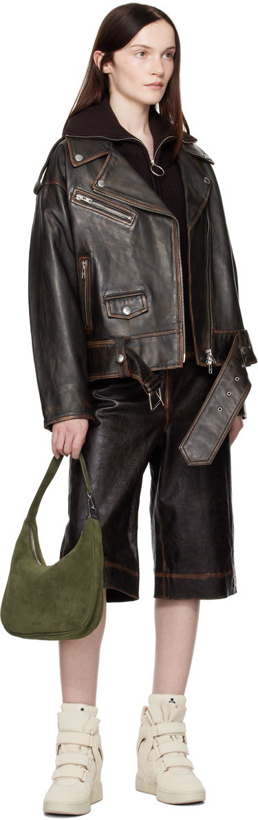 Jakke STAND STUDIO Leather Biker Jacket Sort | 66388-7030, 3