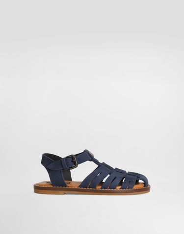 Tilbehør Dolce & Gabbana Dolce & Gabbana Nubuck Fisherman Sandals Blå | DA5279A106180650, 0