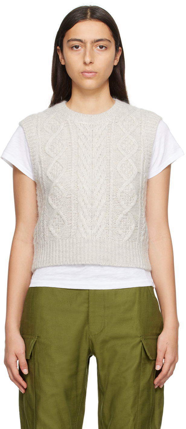 Sweater rag & bone rag & bone Brody Knit Vest Grå | WAS23F035SL35