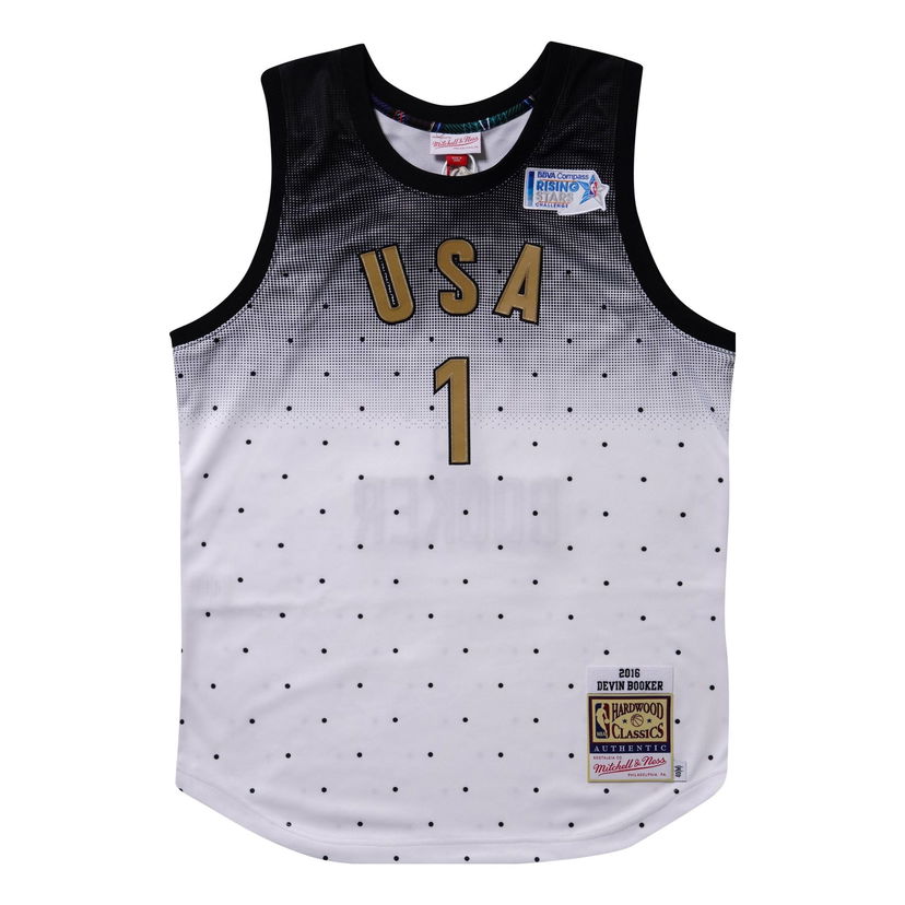 Tanktop Mitchell & Ness All-Star USA 'Devin Booker 1' Jersey Hvid | AJY44957-ASG16DBOWHBK