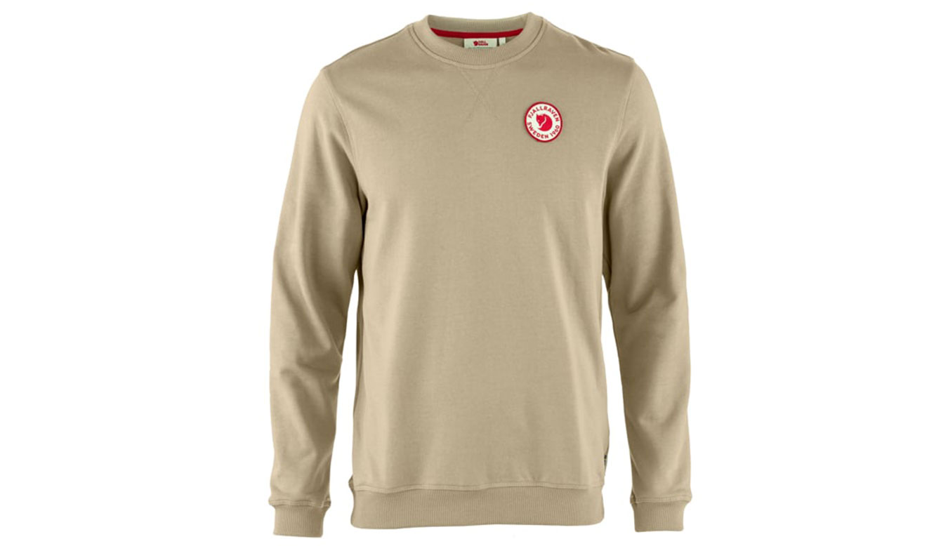 Sweatshirt FJÄLLRÄVEN 1960 Logo Badge Sweater Beige | F87163-118, 0
