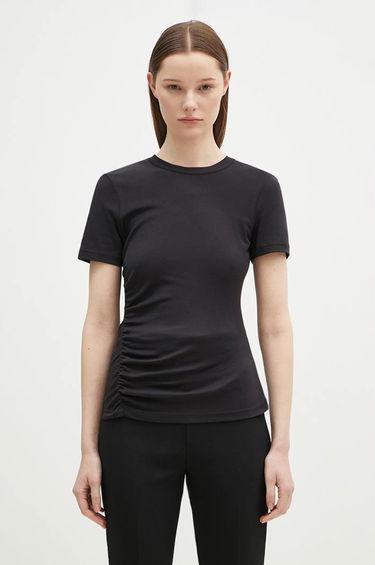 T-shirt Samsoe Samsoe Samsoe Samsoe Saevelyn Fitted T-Shirt Sort | F24400022, 0
