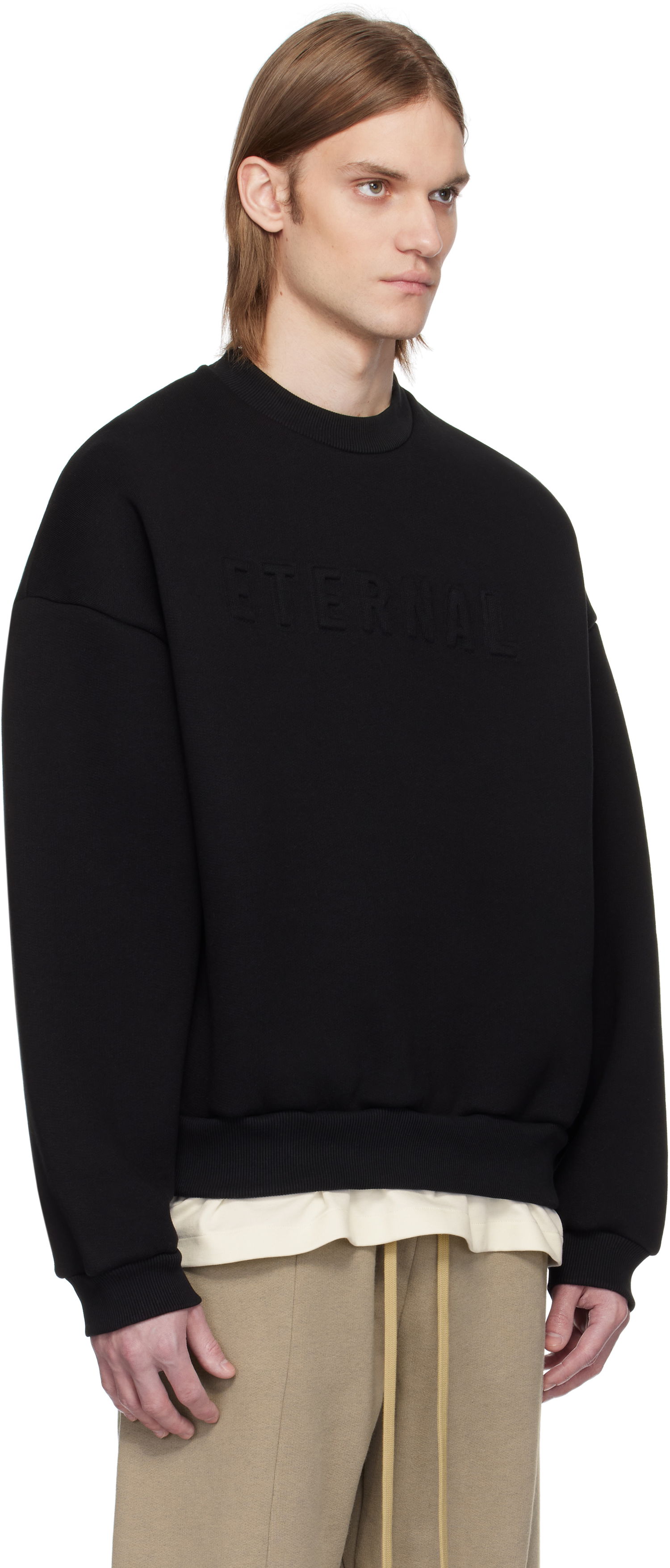 Sweatshirt Fear of God Fear of God 'Eternal' Fleece Sweatshirt Sort | FGE250-5141FLC, 1