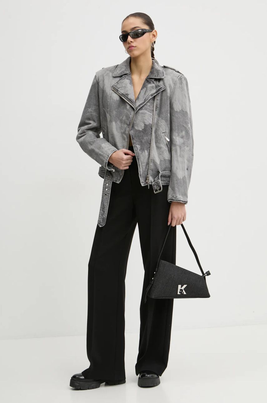 Jakke Fiorucci Fiorucci Acid Wash Denim Moto Jacket Grå | U01FMDJA177DN03DN07, 1