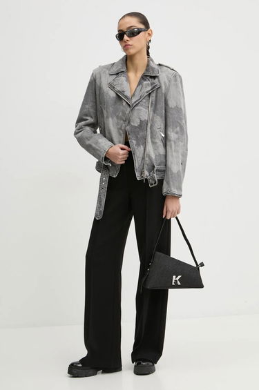 Jakke Fiorucci Fiorucci Acid Wash Denim Moto Jacket Grå | U01FMDJA177DN03DN07, 1