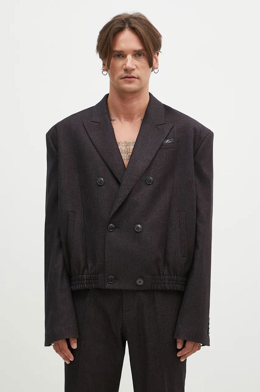 Jakke Martine Rose Elasticated Db Tailored Jacket Sort | 349WT06007