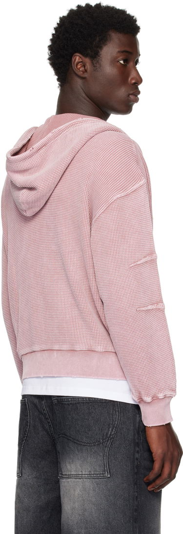 Sweatshirt Dime Dime Premium Waffle Zip Hoodie Lyserød | DIMESU258MAU, 2