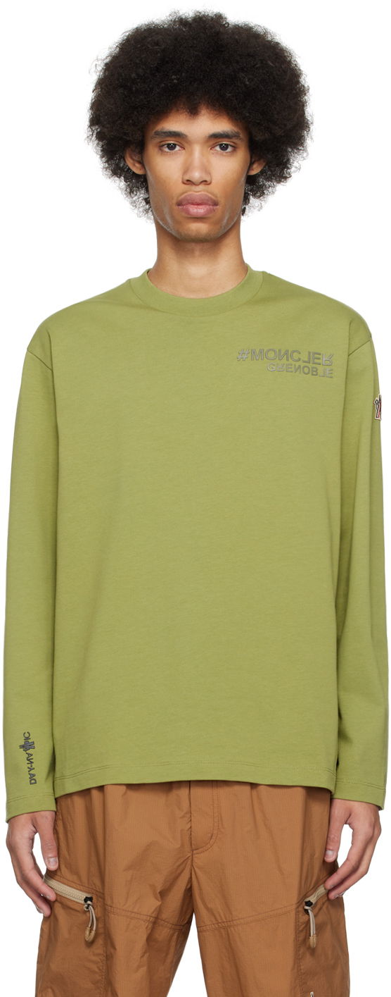 T-shirt Moncler Grenoble Manica Lunga T-Shirt Grøn | J10978D0000183927