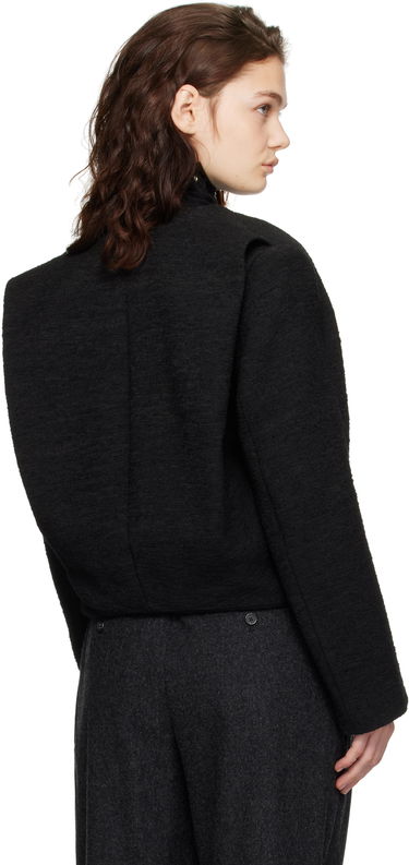 Vest TOTEME TOTEME Cropped Bouclé Jacket Sort | 251-WRO4309-FB0271, 2