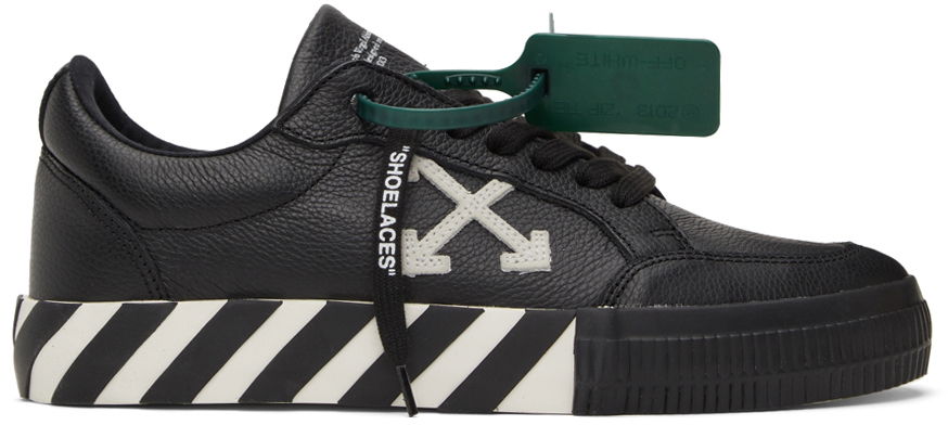 Sneakers og sko Off-White Low Vulcanized "Black & White" Sort | OMIA085C99LEA0011001, 0