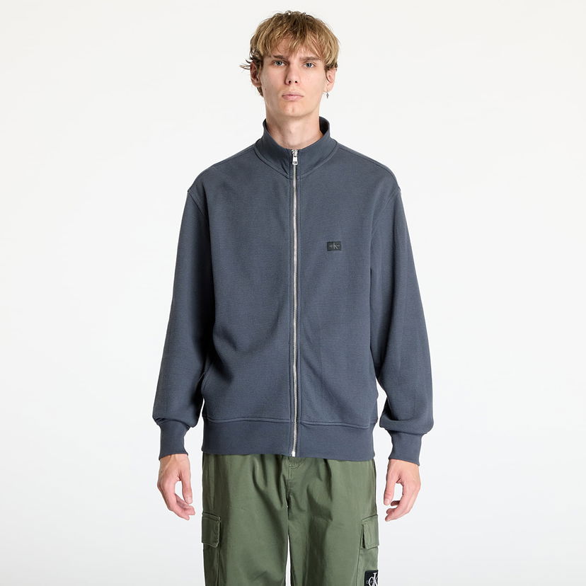 Jakke CALVIN KLEIN Woven Label Waffle Jacket Ebony Grå | J30J326136 BAN