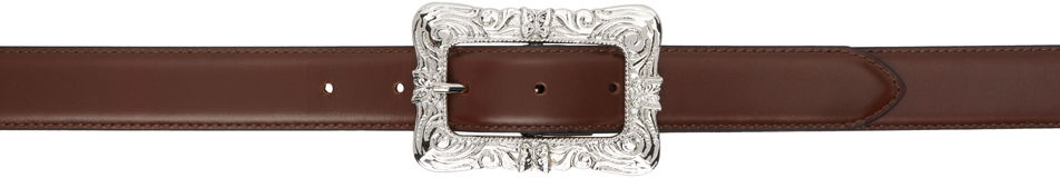 Bælter Needles Square Buckle Leather Belt Brun | OT031, 0