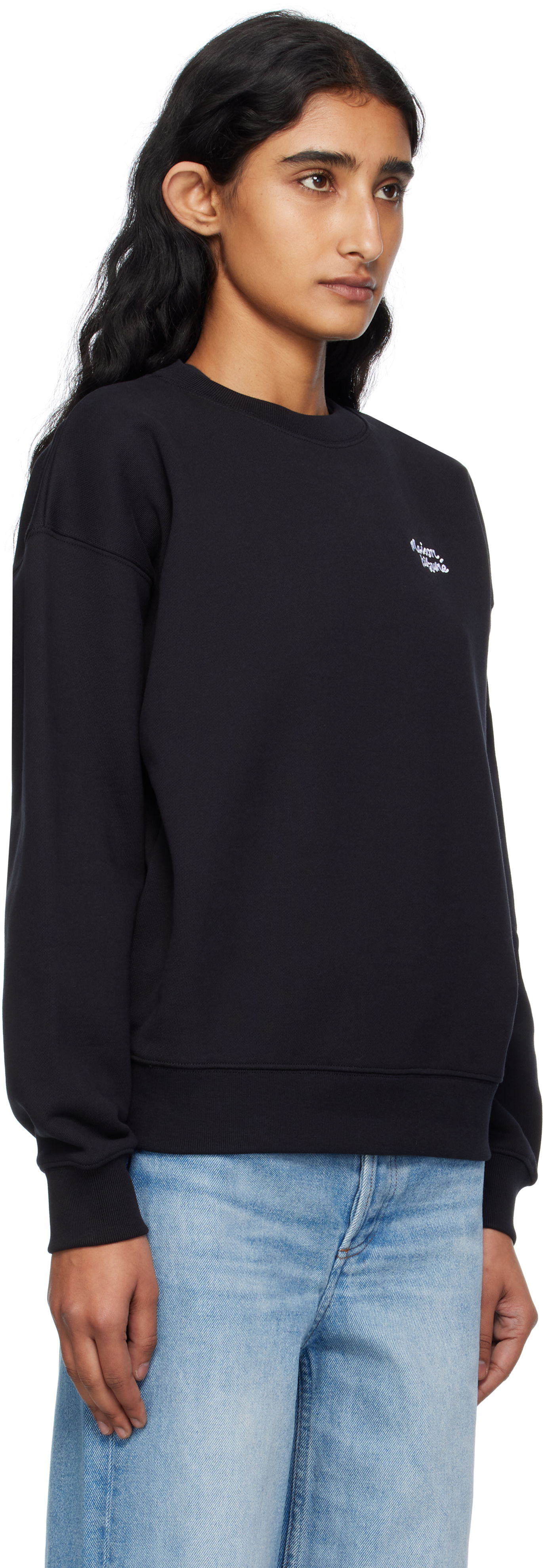 Sweatshirt MAISON KITSUNÉ Handwriting Comfort Sweatshirt by Maison Kitsuné Sort | PW00314KM0341, 1