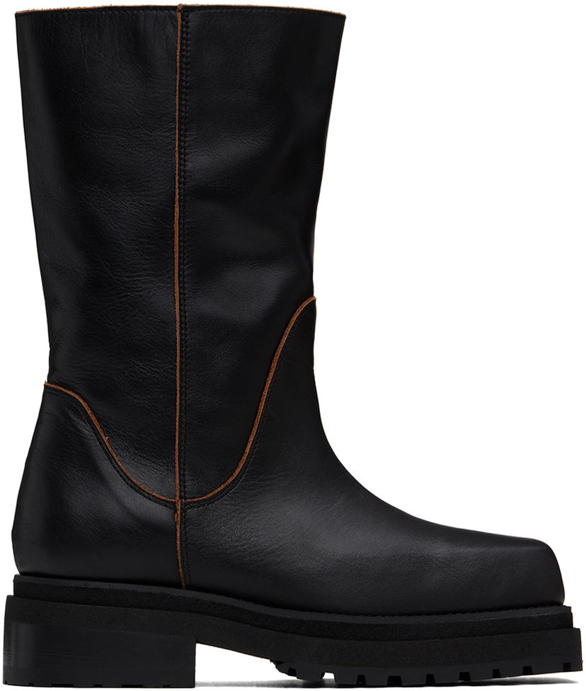 Sneakers og sko Eckhaus Latta Eckhaus Latta Stacked Boots Sort | FEKLWSTB295109