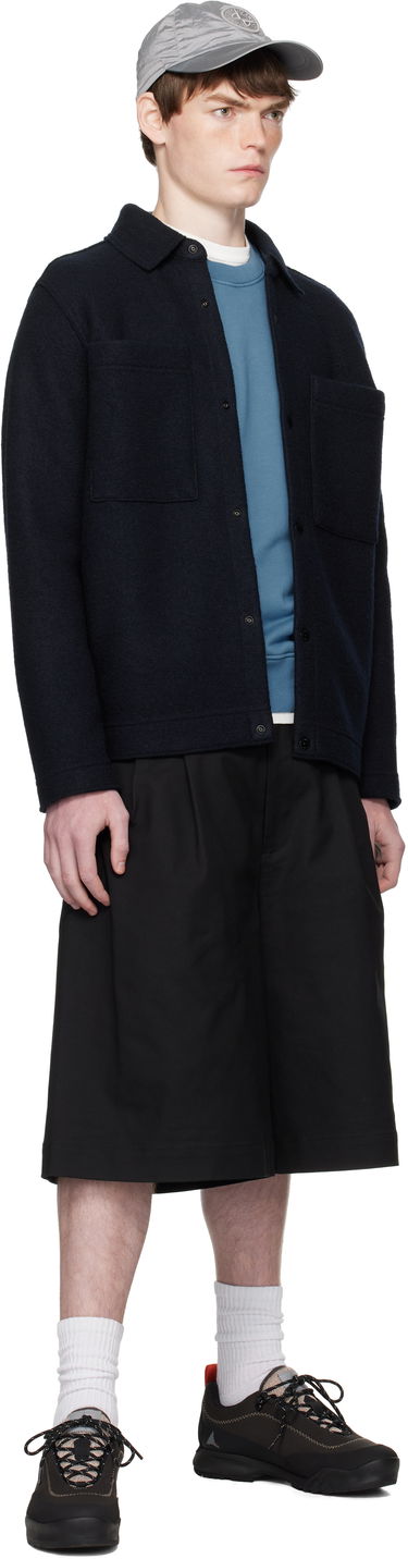 Jakke Stone Island Stone Island Wool Overshirt Mørkeblå | K2S15 5100058 S0IN1, 4