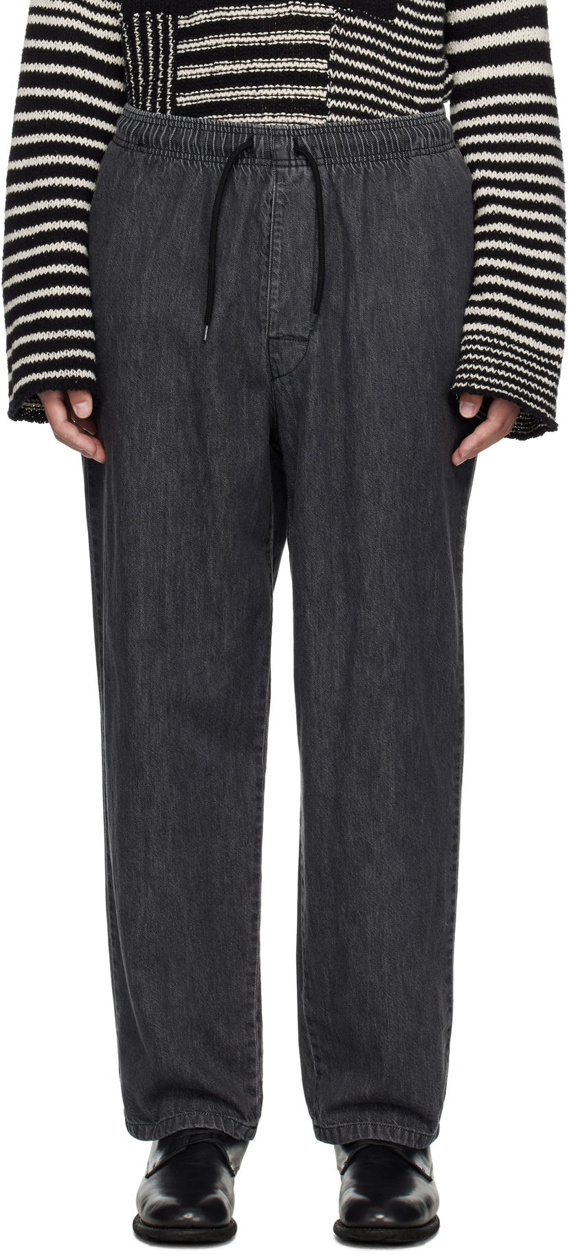 Jeans WTAPS Elasticated Waist Relaxed Fit Jeans Sort | 251CWDT-PTM03