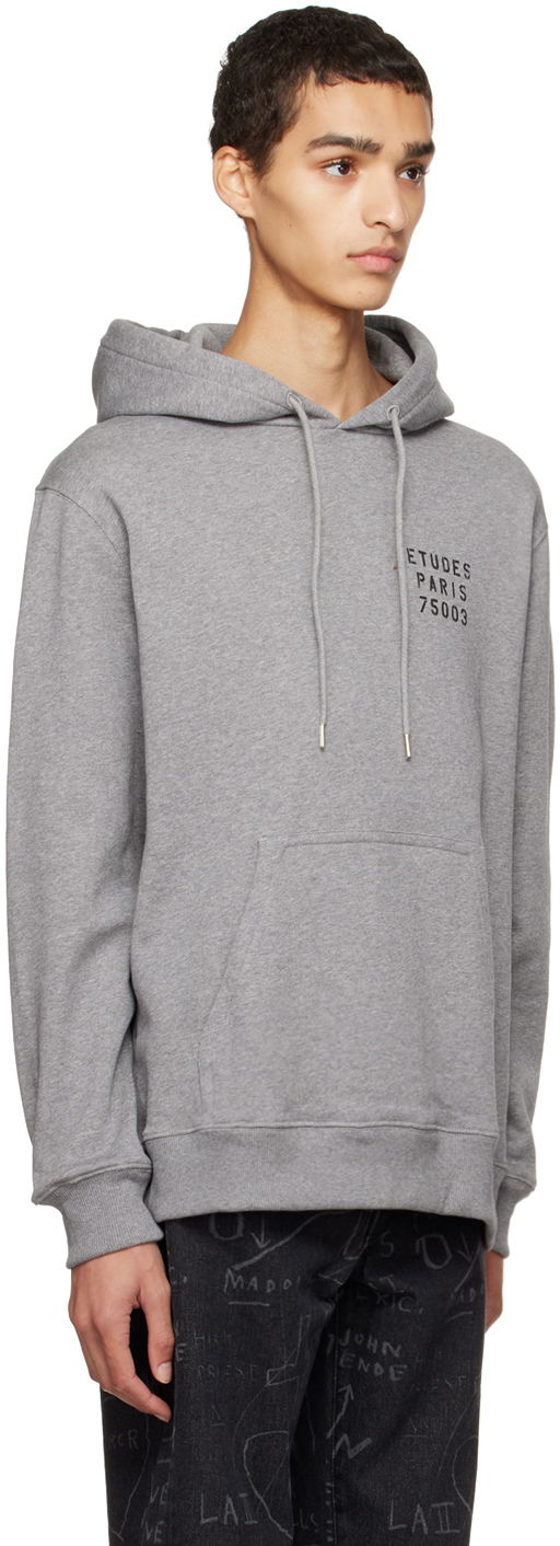 Sweatshirt Études Small Stencil Klein Hoodie Grå | H22MM254OC20GR, 1