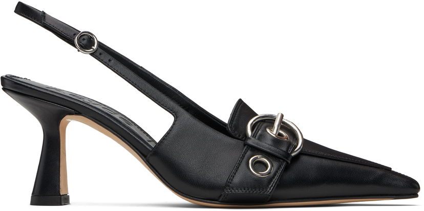 Smykker Aeyde Aeyde Tara Eyelet Slingback Kitten Heels Sort | A11-PU-VDHS75ST179-SS25-800-007