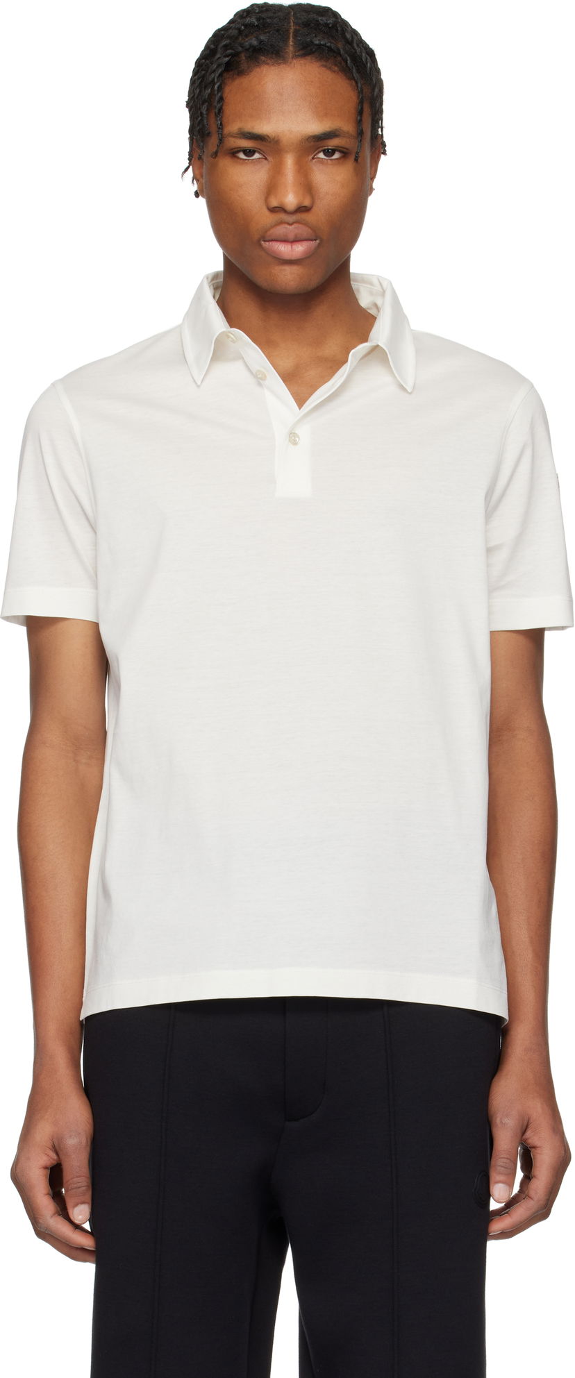 Polo skjorte Moncler Moncler Archivio Short Sleeve Polo Hvid | K10918A000188390X