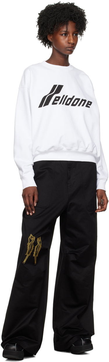 Cargo bukser We11done We11done Embroidered Wide Leg Trousers Sort | WD-PT1-23-252-M-BK, 3