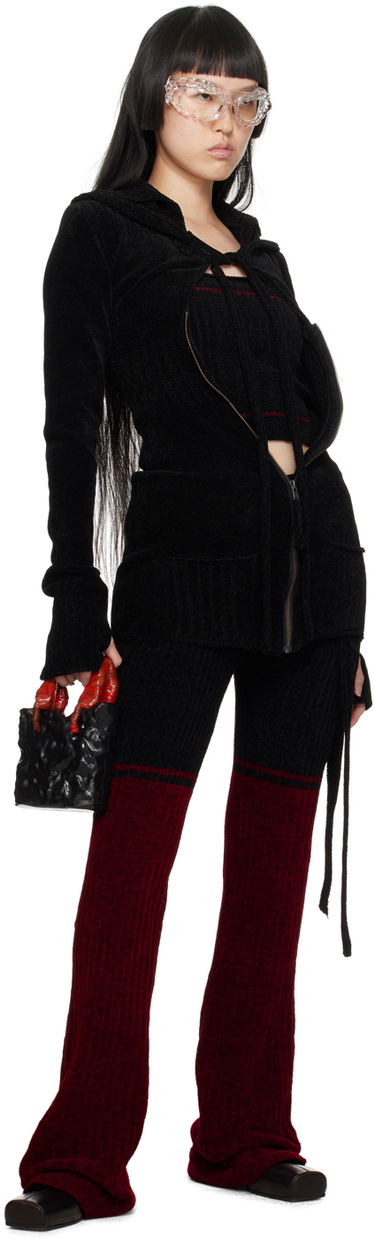 Sweater Ottolinger Ottolinger Extended Hooded Cardigan Sort | 706702, 3