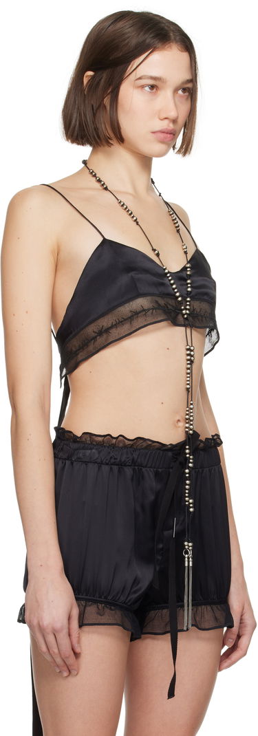 Bh Ann Demeulemeester Black Colletta Bra Sort | 2402-W-ACC02-R-FA134-099, 1