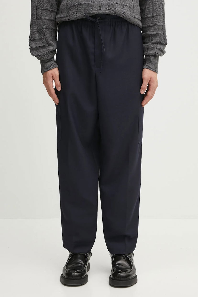 Cargo bukser KENZO Kenzo Wool Cargo Jogpant Mørkeblå | FE65PA5019RE