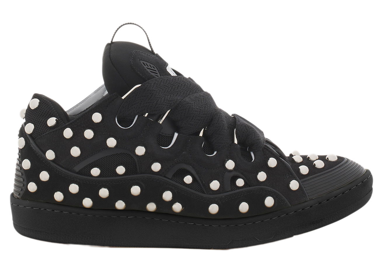 Sneakers og sko LANVIN Studded Leather Curb "Black" Sort | FMSKRK11SAKSH231010, 0