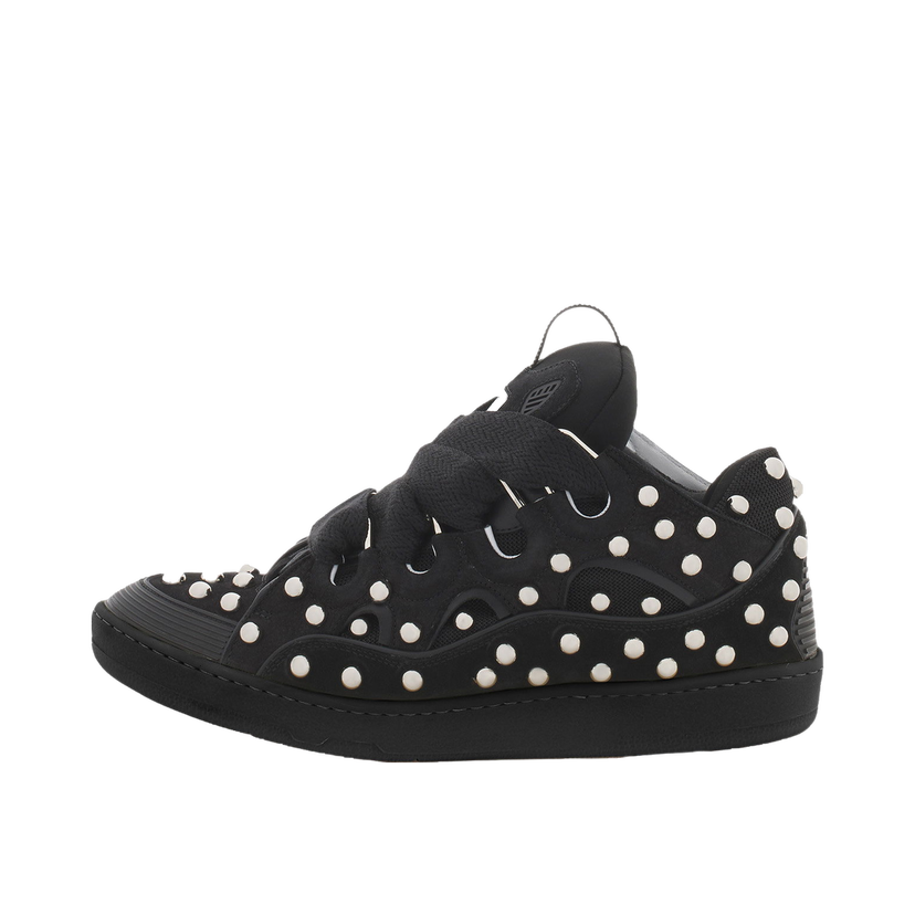 Sneakers og sko LANVIN Studded Leather Curb "Black" Sort | FMSKRK11SAKSH231010