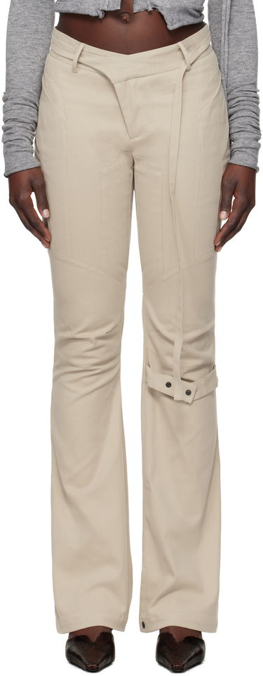 Bukser Ottolinger Ottolinger Deconstructed Flared Chino Trousers Beige | 2209080101, 0