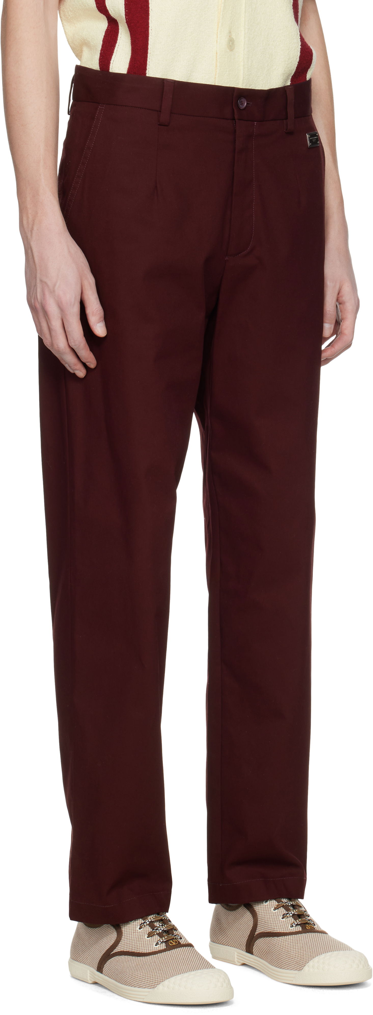 Bukser Dolce & Gabbana Dolce&Gabbana Gabardine Trousers Bourgogne | GV5ZHTFUFNV, 1