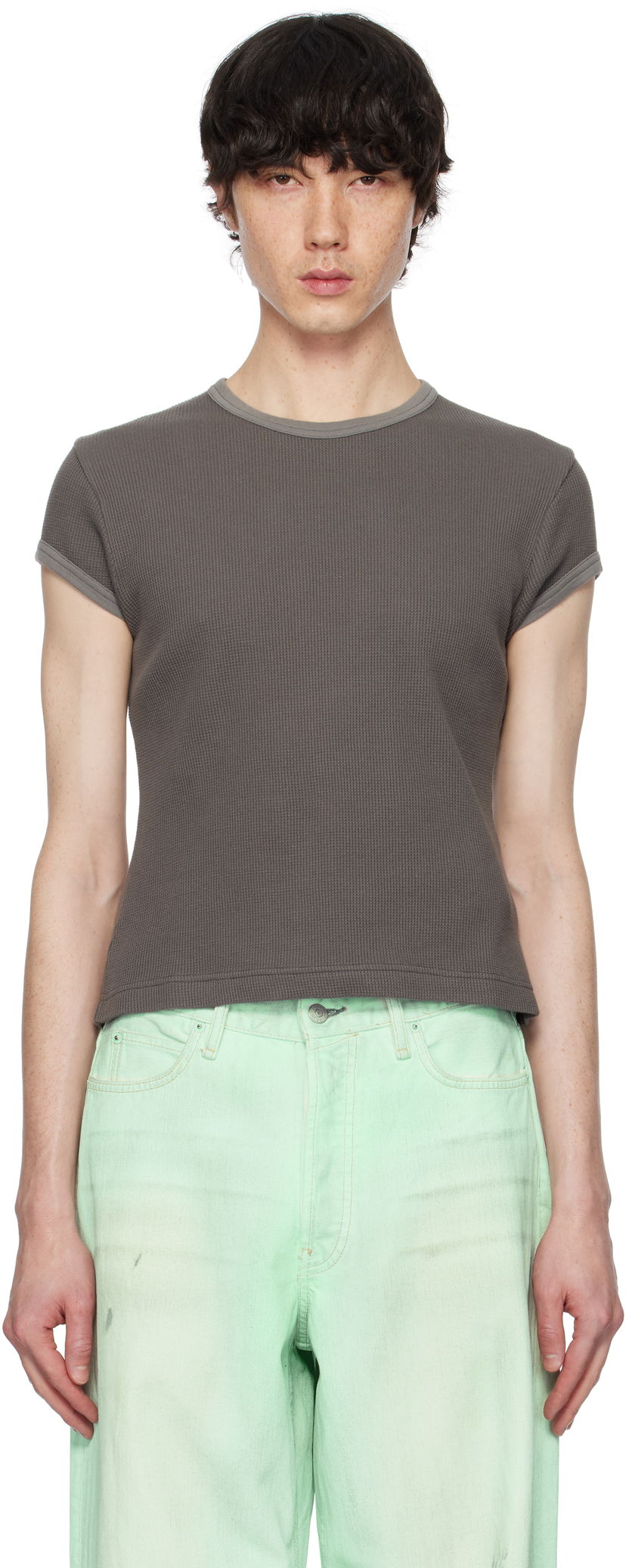 T-shirt Acne Studios Acne Studios Fitted T-Shirt Grå | CL0332-
