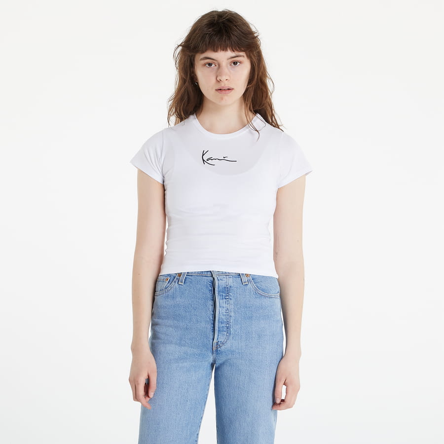 T-shirt Karl Kani Small Signature Short Tee Hvid | KKWQ22002WHT, 0