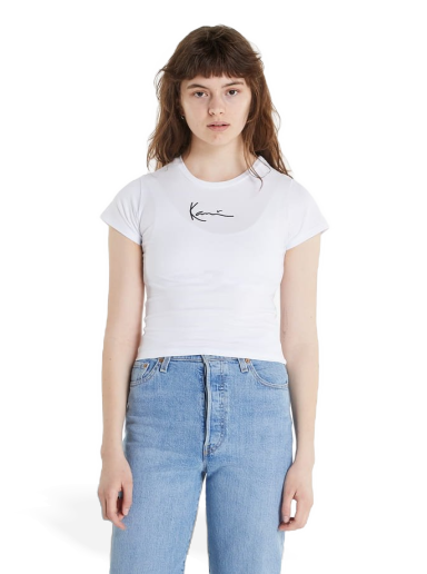 T-shirt Karl Kani Small Signature Short Tee Hvid | KKWQ22002WHT