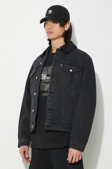 Jakke BBC IceCream ICECREAM Running Dog Sherpa Denim Jacket Sort | IC24147, 3