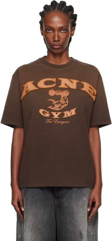 T-shirt Acne Studios Acne Studios Logo Graphic T-Shirt Brun | CL0401-, 0