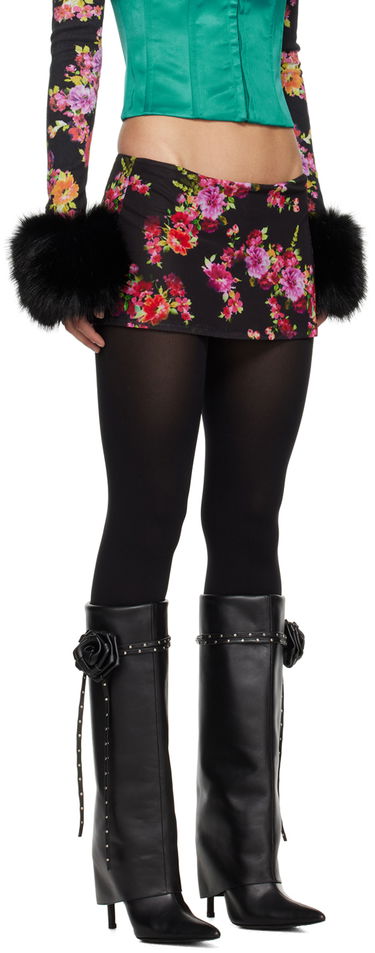 Nederdel GUIZIO Guizio Floral Print Mini Skirt Sort | R24318K027, 1