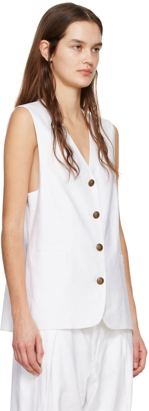 Vest rag & bone Buttoned Vest Hvid | WAW24S40207520, 1