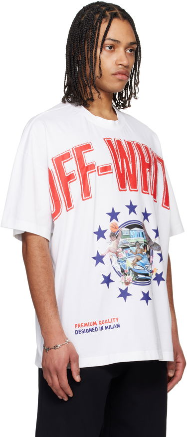 T-shirt Off-White Off-White Fresco Star Graphic T-Shirt Hvid | OMAA161S25JER0010120, 1
