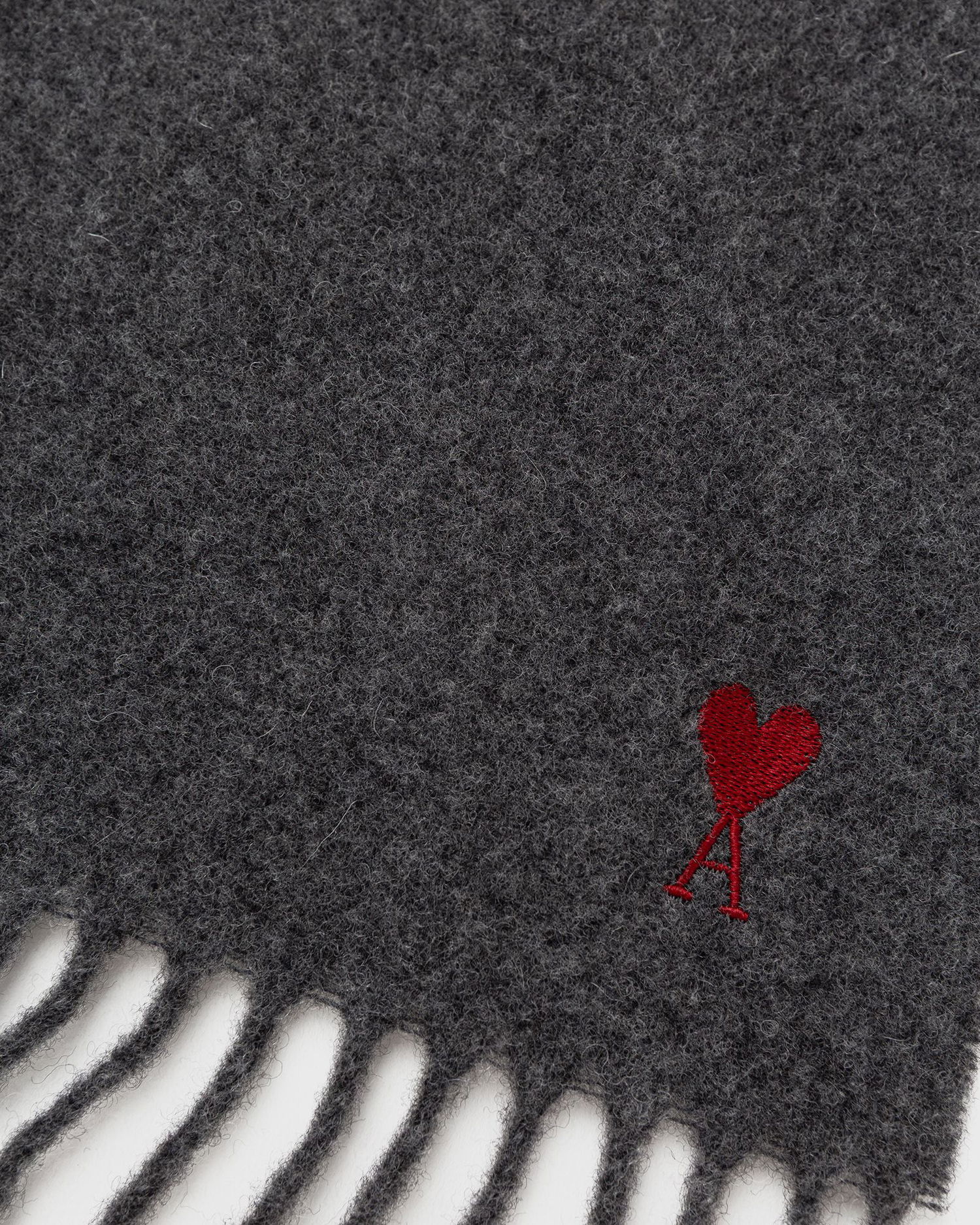 Tørklæde AMI Ami de Coeur Scarf Grå | BFUSF405.334-061, 1