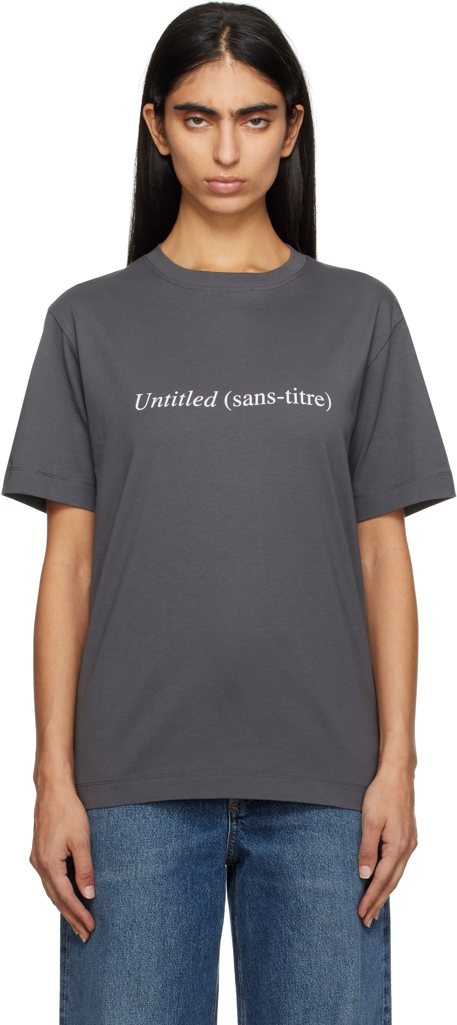 T-shirt Études Études Untitled Regular Fit T-Shirt Grå | H24MMTSH121-95, 0