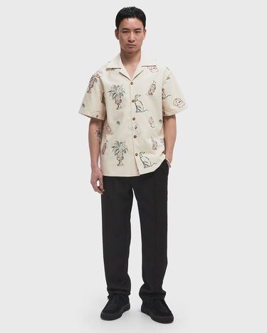 Skjorte Drôle de Monsieur Drôle de Monsieur Country Club Embroidered Shirt XL Beige | G-SH214-CO198-EC, 1