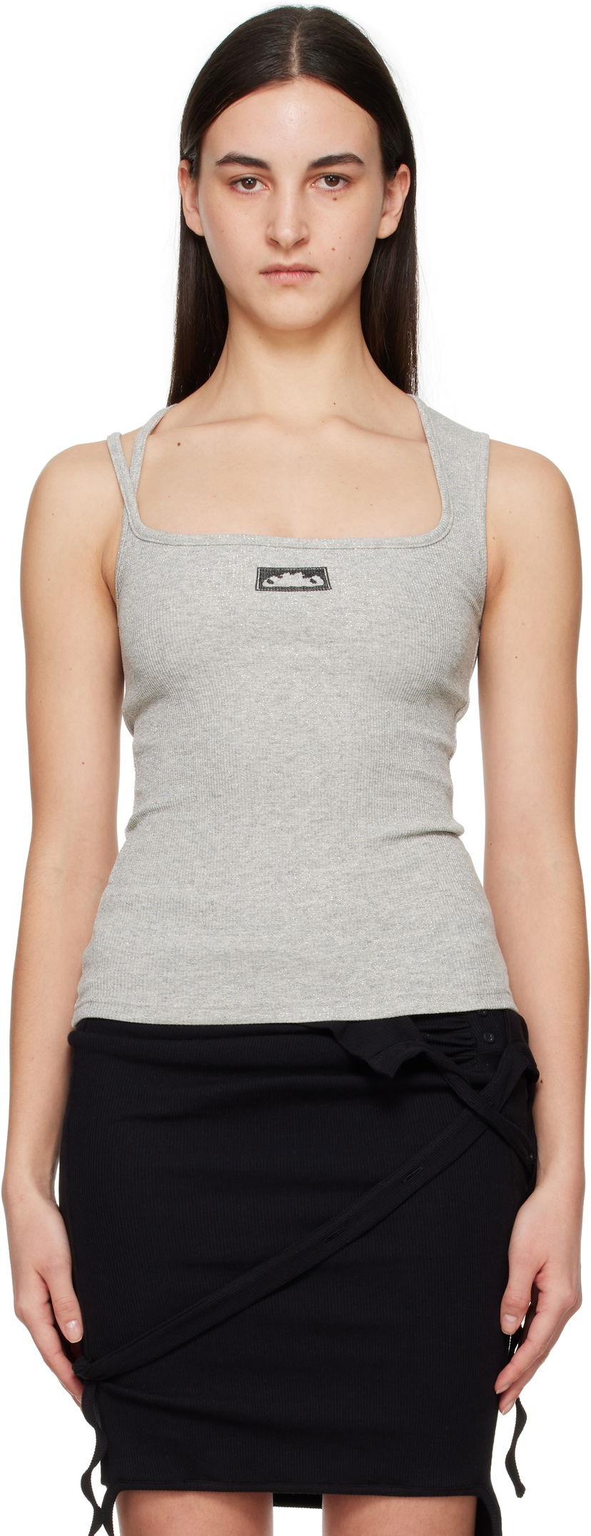 Tanktop Ottolinger Ottolinger Square Neck Tank Top Grå | 10410100402