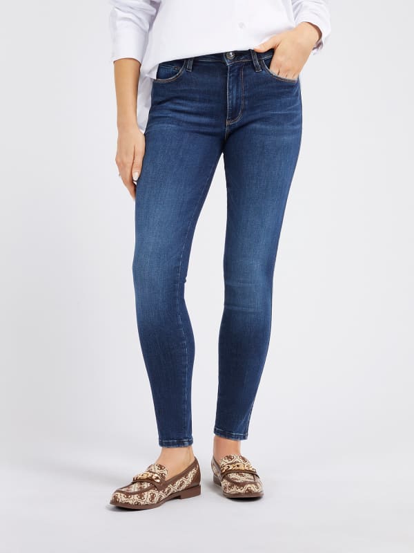 Jeans GUESS Mid Rise Skinny Denim Pant Mørkeblå | W4RAJ3D4Q03, 0