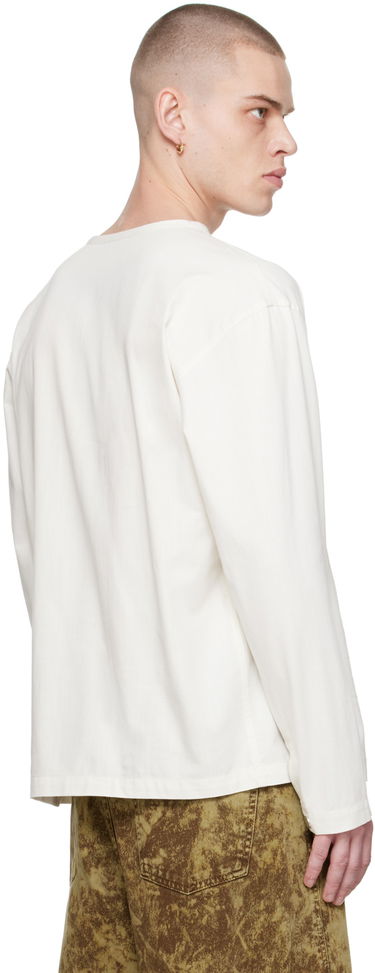 T-shirt LEMAIRE Lemaire V-Neck Long Sleeve T-Shirt Hvid | TO1232 LF1253, 2